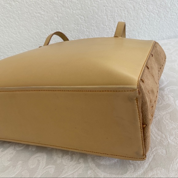 Burberry beige leather 3 compartments tote - Picture 9 of 15